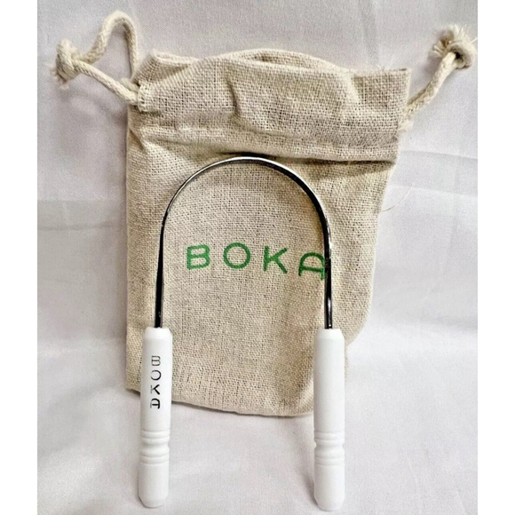 Boka Tongue Cleaner One Size Silver w Dust Bag New in Box - Picture 2 of 3